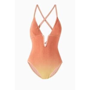 S/M Good American Always Fits Deep V-neck One-piece Swimsuit NWT